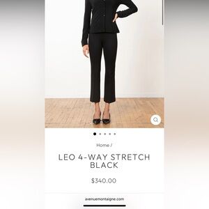 Avenue Montaigne Black 4-Way Stretch Pants